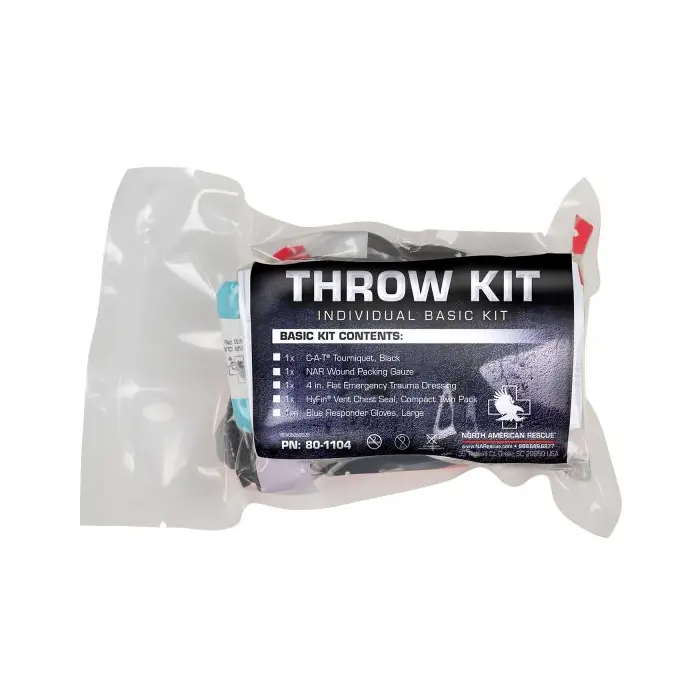 Basic Individual Throw Kit w/ Wound Packing Gauze